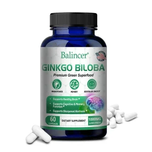 Ginkgo Biloba Extract, B Vitamin Supplement, Supports Brain Function and Memory, Focus, Stress Relief