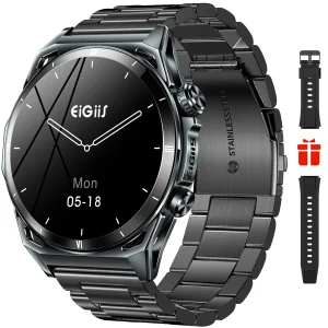 Men's Black Waterproof  Bluetooth Smart Watch